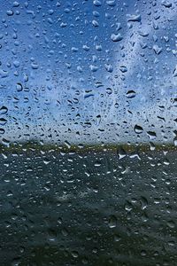 Preview wallpaper drops, glass, wet, surface, blur