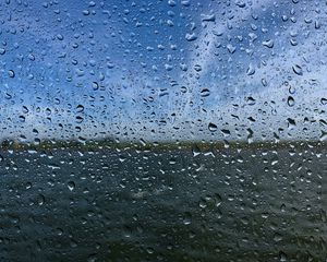 Preview wallpaper drops, glass, wet, surface, blur