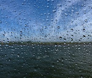 Preview wallpaper drops, glass, wet, surface, blur
