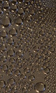 Preview wallpaper drops, glass, wet, gray, macro