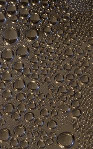 Preview wallpaper drops, glass, wet, gray, macro