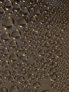 Preview wallpaper drops, glass, wet, gray, macro