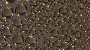 Preview wallpaper drops, glass, wet, gray, macro