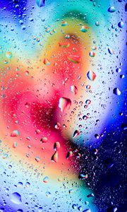 Preview wallpaper drops, gradient, multicolored, macro, wet