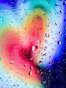 Preview wallpaper drops, gradient, multicolored, macro, wet