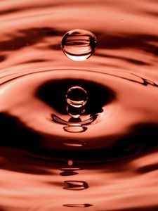Preview wallpaper drops, liquid, macro, red
