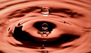 Preview wallpaper drops, liquid, macro, red