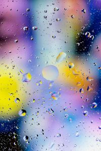 Preview wallpaper drops, macro, blur, glass, multicolored