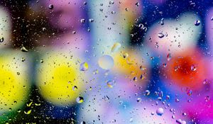 Preview wallpaper drops, macro, blur, glass, multicolored