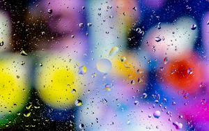 Preview wallpaper drops, macro, blur, glass, multicolored