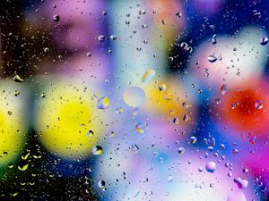 Preview wallpaper drops, macro, blur, glass, multicolored