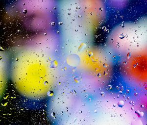 Preview wallpaper drops, macro, blur, glass, multicolored