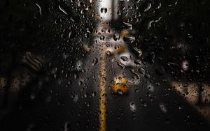 Preview wallpaper drops, macro, glass, blur, road