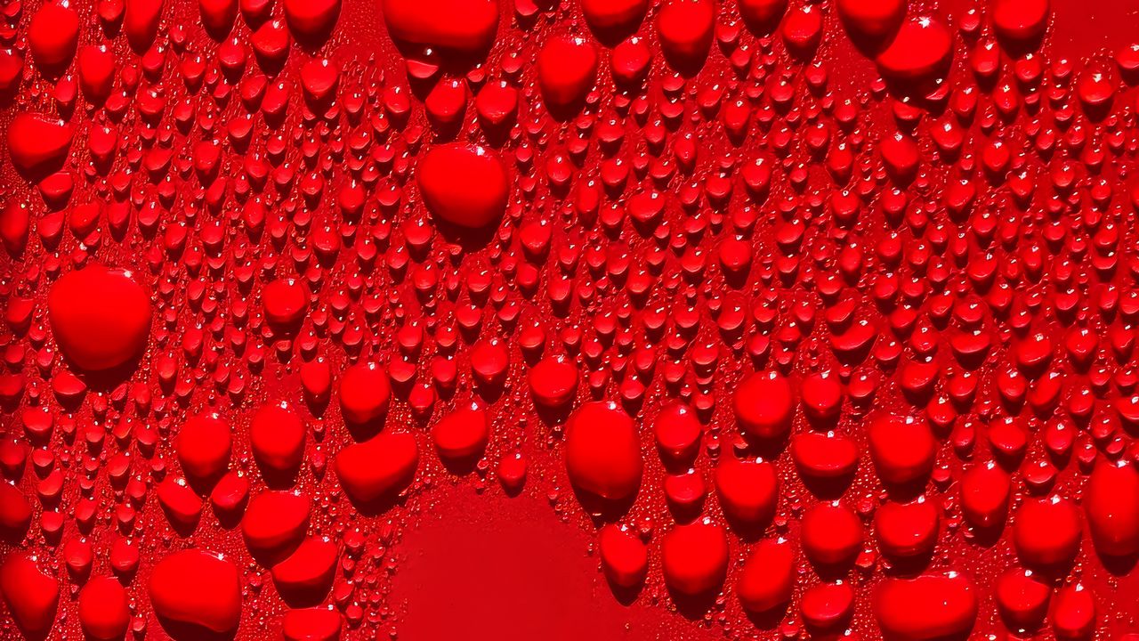 Wallpaper drops, macro, red, background