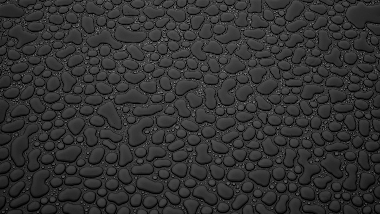 Wallpaper drops, macro, surface, black