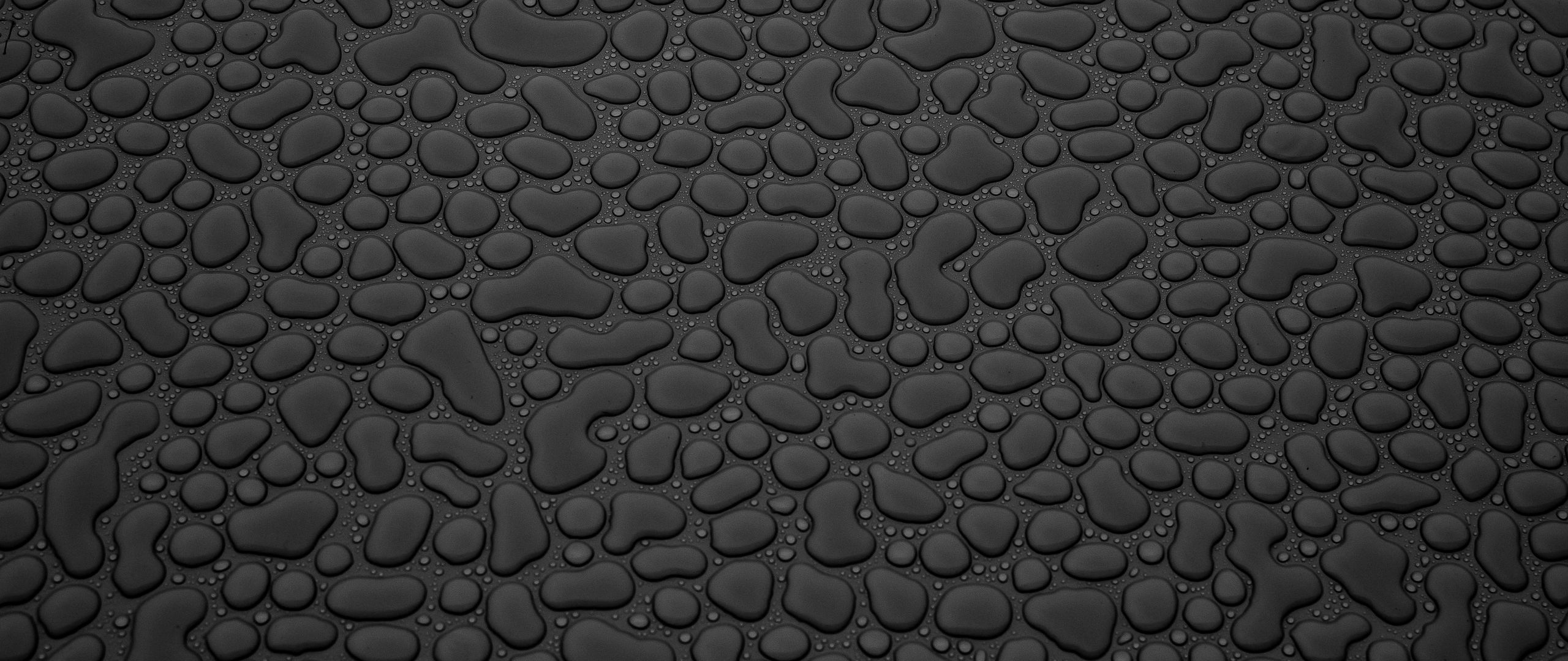 2560x1080 Wallpaper drops, macro, surface, black