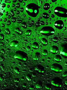 Preview wallpaper drops, macro, wet, surface, green