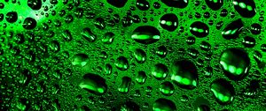 Preview wallpaper drops, macro, wet, surface, green