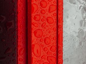 Preview wallpaper drops, moisture, red, gray, surface