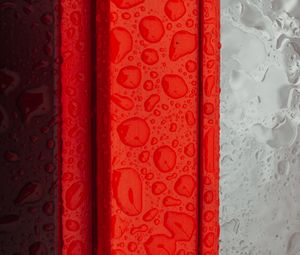 Preview wallpaper drops, moisture, red, gray, surface