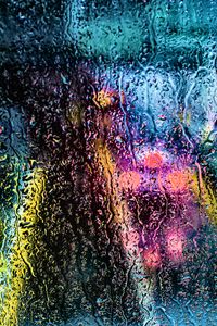 Preview wallpaper drops, rain, colorful, glass