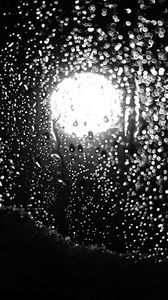 Preview wallpaper drops, rain, glass, light, macro, black