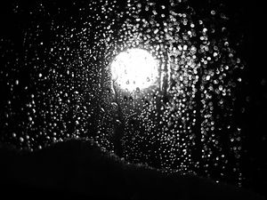 Preview wallpaper drops, rain, glass, light, macro, black