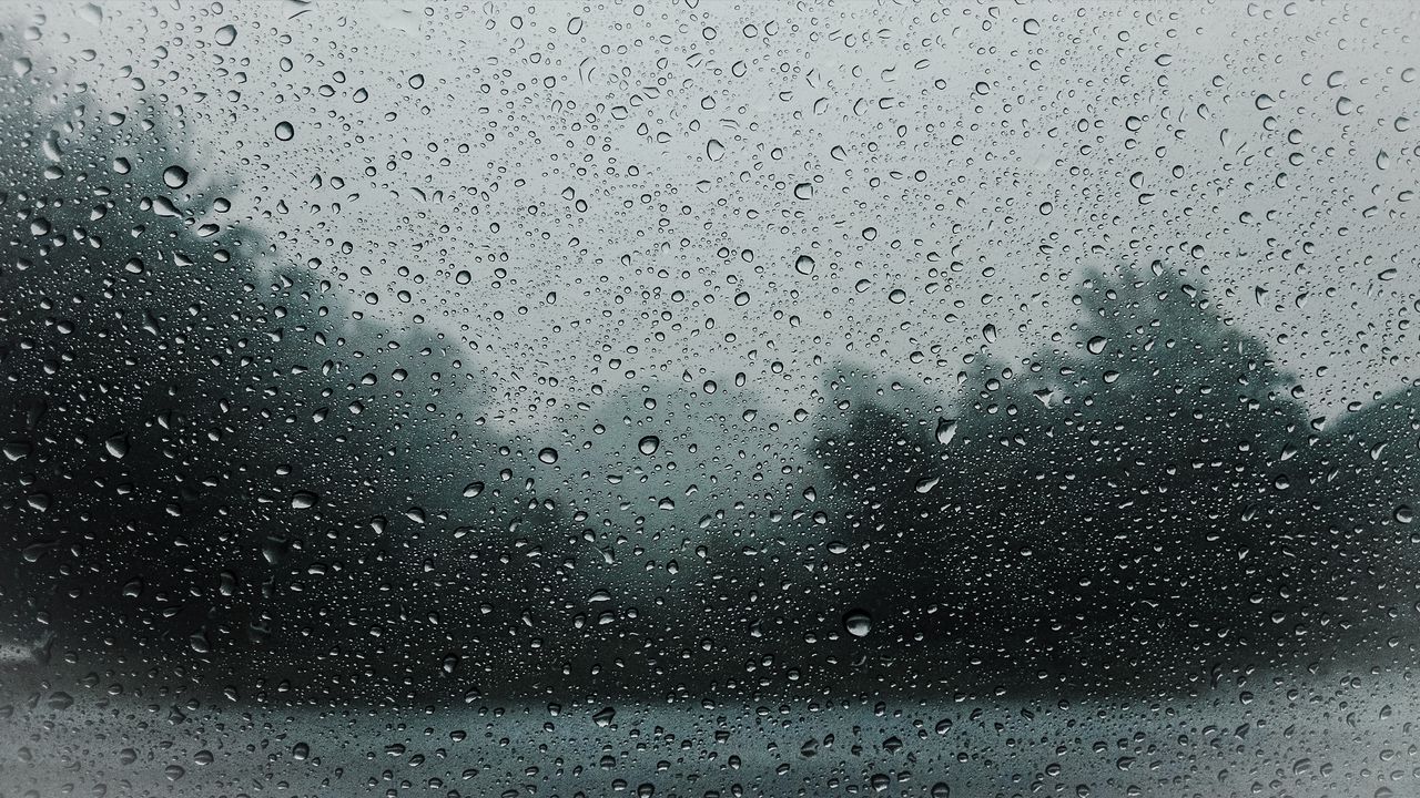 Wallpaper drops, rain, glass, wet