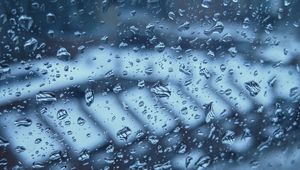 Preview wallpaper drops, rain, glass, surface, close-up