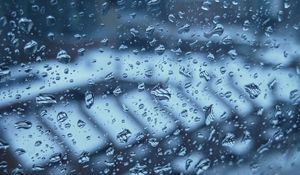 Preview wallpaper drops, rain, glass, surface, close-up