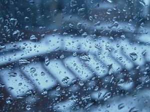Preview wallpaper drops, rain, glass, surface, close-up