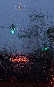 Preview wallpaper drops, rain, glass, blur