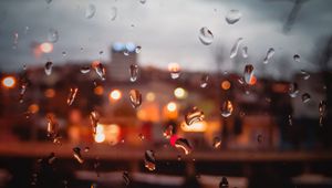 Preview wallpaper drops, rain, glass, moisture, window, blur