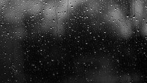 Preview wallpaper drops, rain, glass, water, dark, black and white