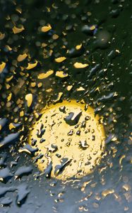 Preview wallpaper drops, rain, glass, light, macro