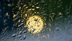 Preview wallpaper drops, rain, glass, light, macro
