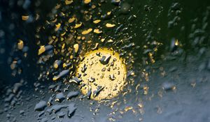 Preview wallpaper drops, rain, glass, light, macro