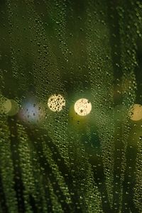 Preview wallpaper drops, rain, glass, lights, bokeh