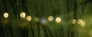 Preview wallpaper drops, rain, glass, lights, bokeh