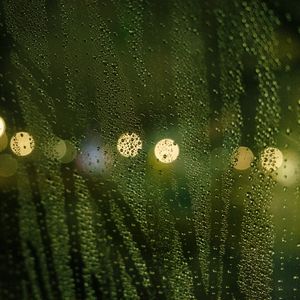 Preview wallpaper drops, rain, glass, lights, bokeh