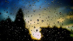 Preview wallpaper drops, rain, glass, blur, macro