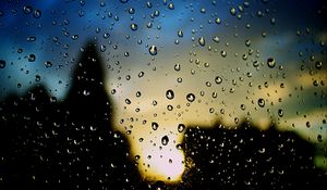 Preview wallpaper drops, rain, glass, blur, macro