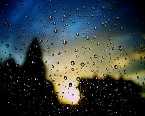 Preview wallpaper drops, rain, glass, blur, macro
