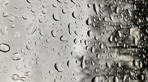 Preview wallpaper drops, rain, moisture, glass, window, surface