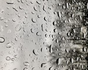 Preview wallpaper drops, rain, moisture, glass, window, surface