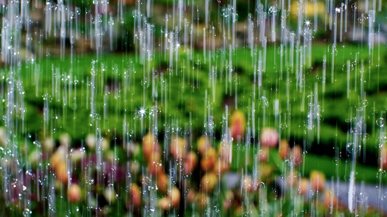 Wallpaper drops, rain, waterfall, macro