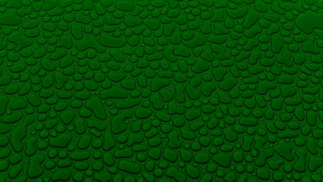 Wallpaper drops, shapes, water, surface, texture, green