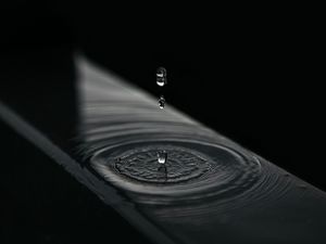 Preview wallpaper drops, splash, bw, water