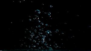 Preview wallpaper drops, splash, shine, dark, bubbles
