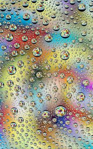 Preview wallpaper drops, spray, gradient, abstraction, multicolored